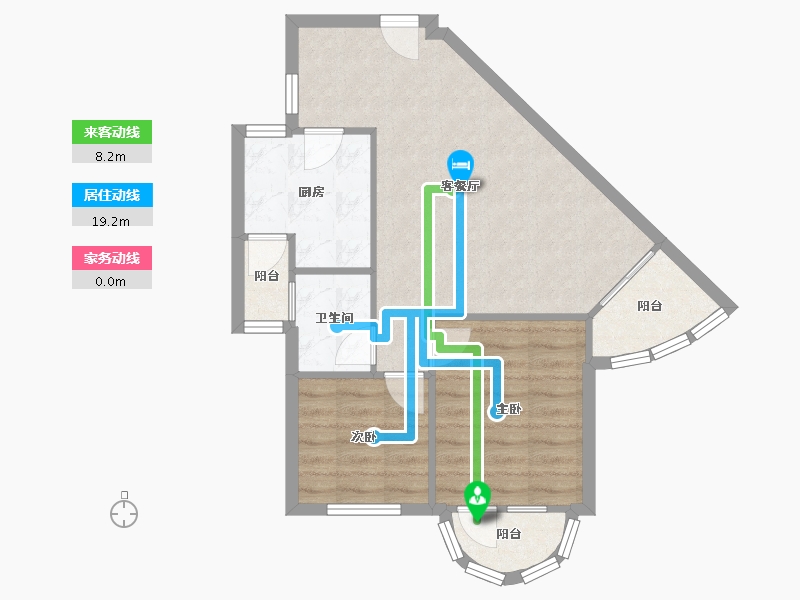 广东省-东莞市-广贸大厦-56.84-户型库-动静线