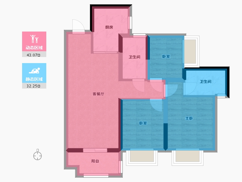 广东省-汕头市-汕头保利天汇-79.20-户型库-动静分区