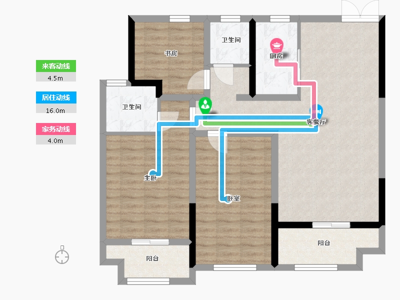 江苏省-宿迁市-庭瑞紫园-96.00-户型库-动静线