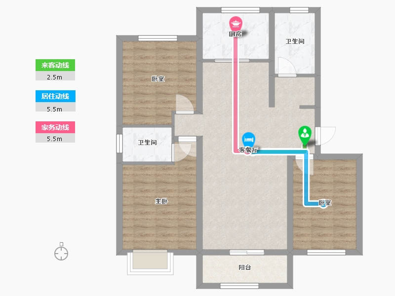 河北省-沧州市-君悦府-98.40-户型库-动静线