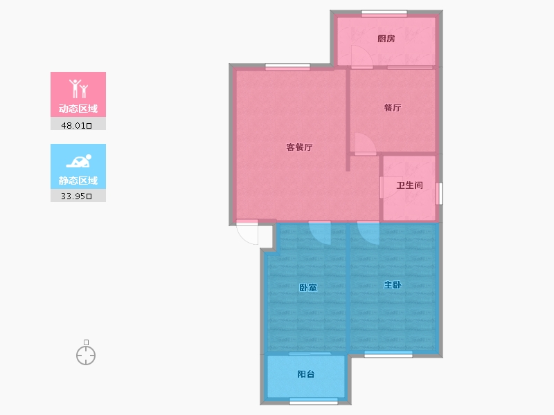 宁夏回族自治区-银川市- 银新苑-88.90-户型库-动静分区