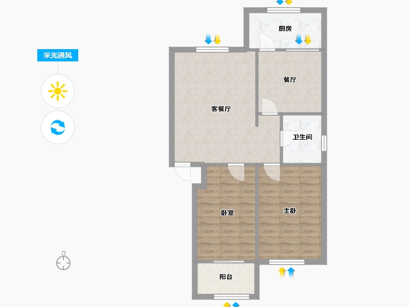 宁夏回族自治区-银川市- 银新苑-88.90-户型库-采光通风