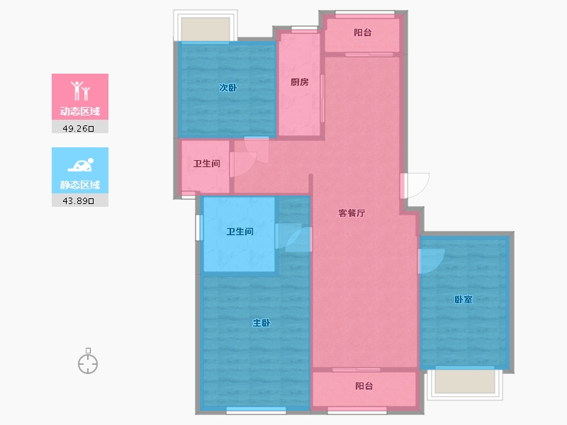 江苏省-盐城市-锦绣华府-94.08-户型库-动静分区