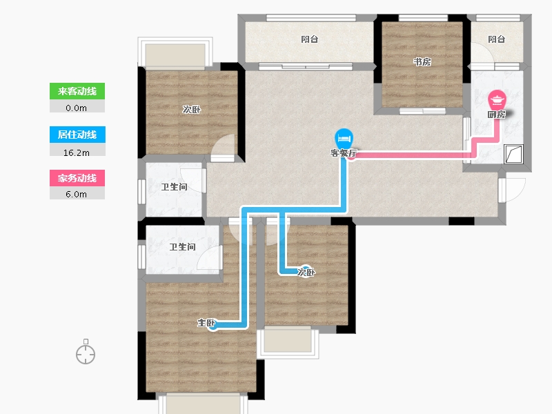 湖南省-怀化市-宏润华府-95.00-户型库-动静线