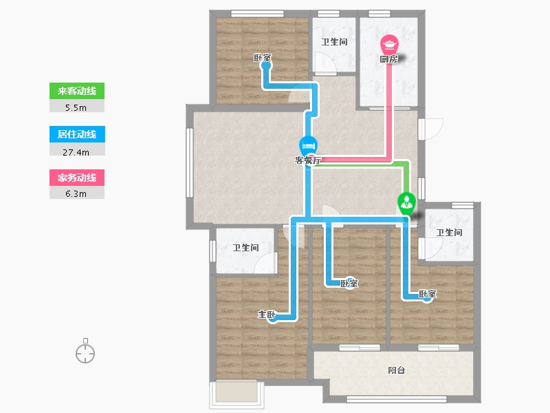 浙江省-丽水市-毓秀华庭-140.00-户型库-动静线