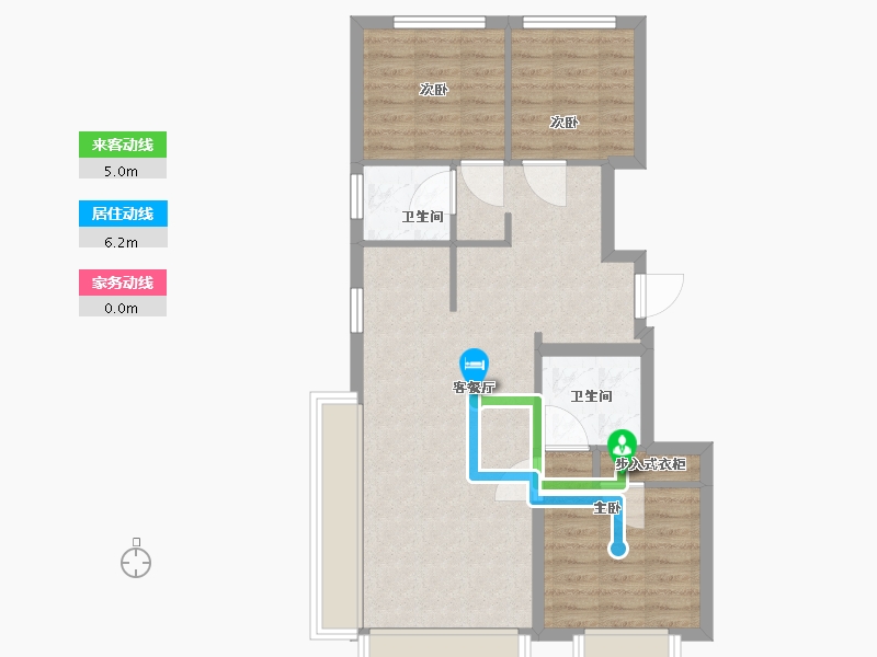 北京-北京市-招商璀璨时代-71.16-户型库-动静线