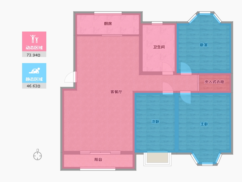 山东省-枣庄市-凤凰山西区-108.00-户型库-动静分区