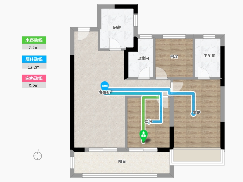 贵州省-贵阳市-建发央著-71.20-户型库-动静线