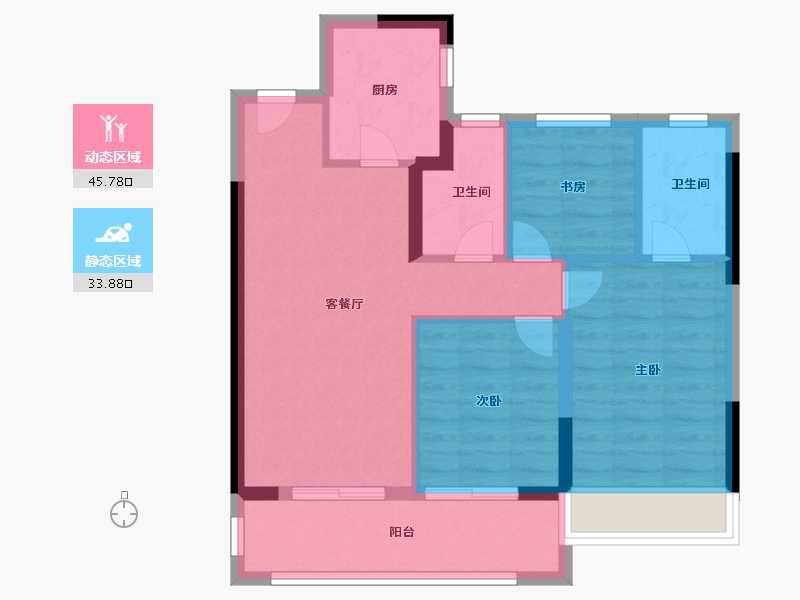 贵州省-贵阳市-建发央著-71.20-户型库-动静分区