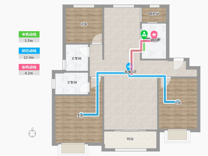 天津-天津市-亿韵园-99.20-户型库-动静线