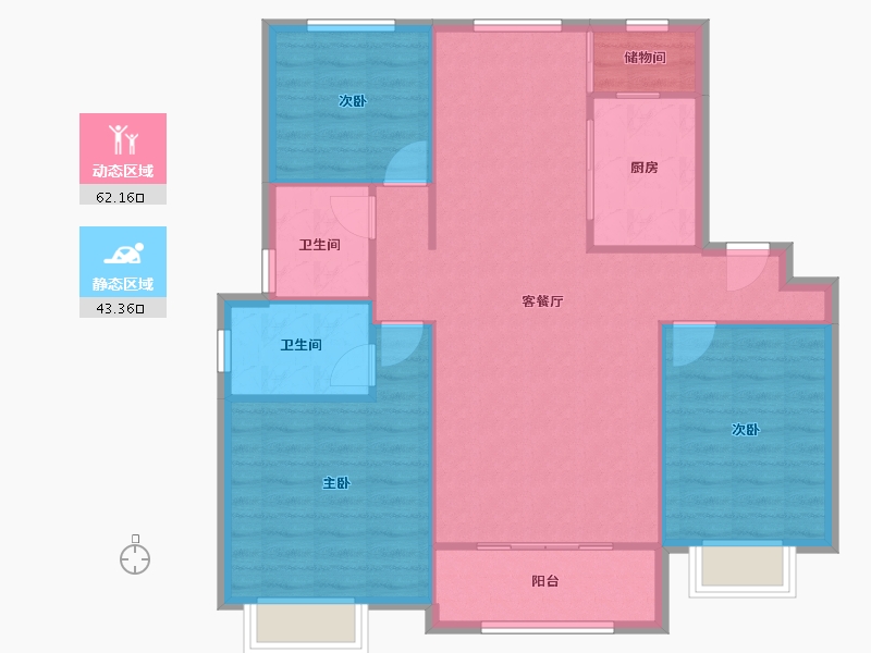 天津-天津市-亿韵园-99.20-户型库-动静分区