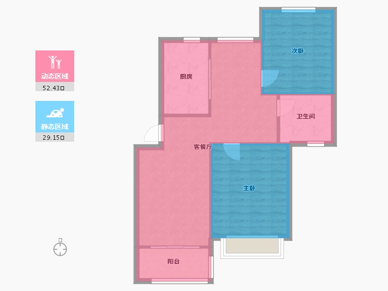 上海-上海市-好日子大家园C区-90.20-户型库-动静分区