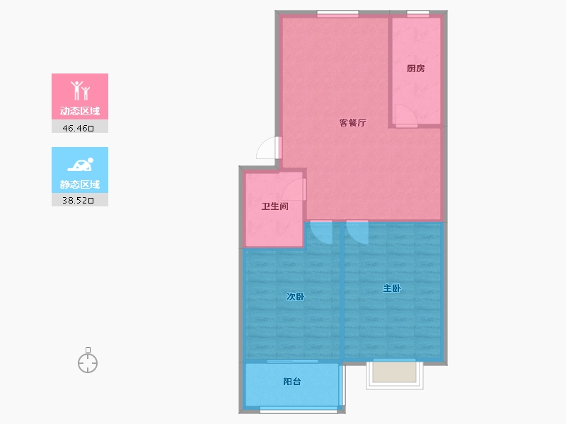 河南省-洛阳市-建华园小区-72.07-户型库-动静分区