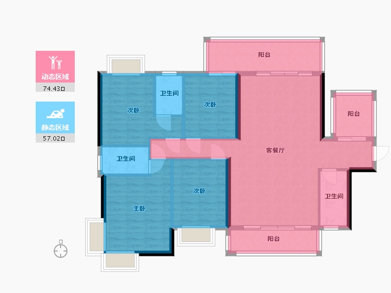 广西壮族自治区-南宁市-澜鉑湾-120.00-户型库-动静分区