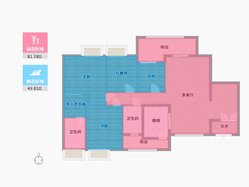 广东省-广州市-越秀滨海悦城-94.50-户型库-动静分区