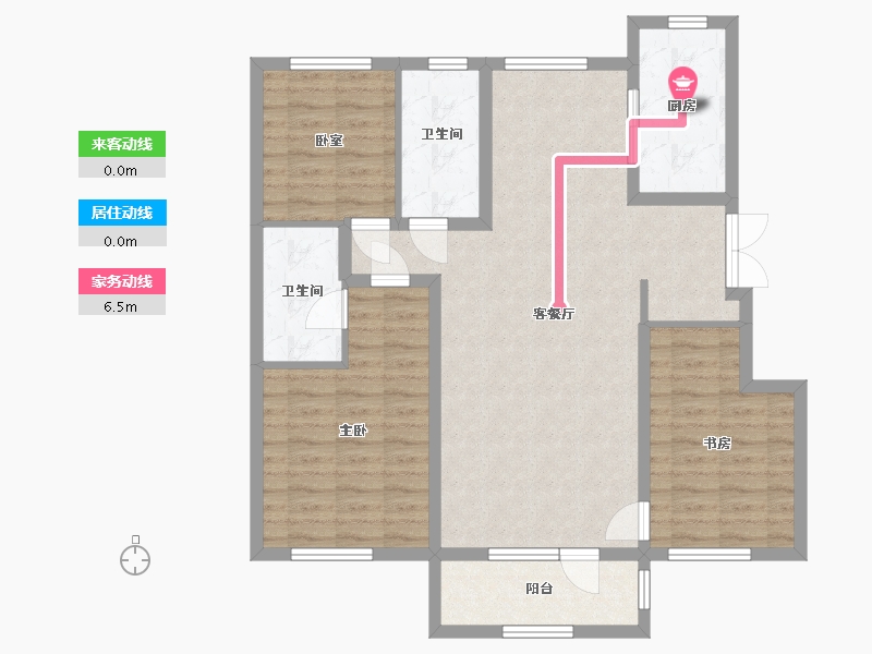 辽宁省-鞍山市-高新万科城-112.00-户型库-动静线