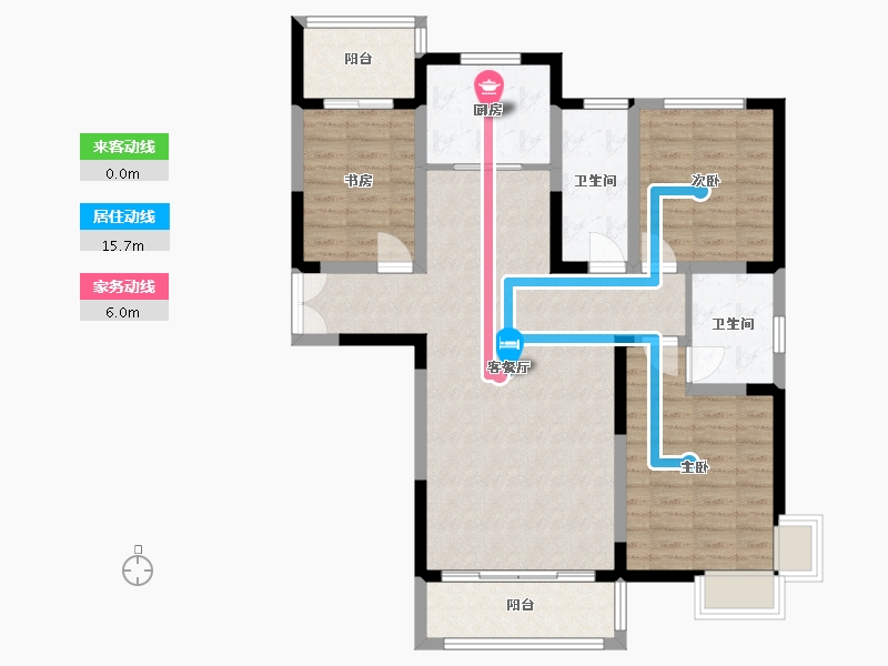 河南省-许昌市-恒达阳光城福园-106.00-户型库-动静线