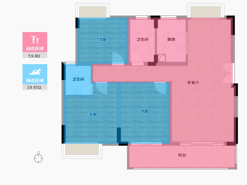 江西省-赣州市-翡翠城-89.11-户型库-动静分区