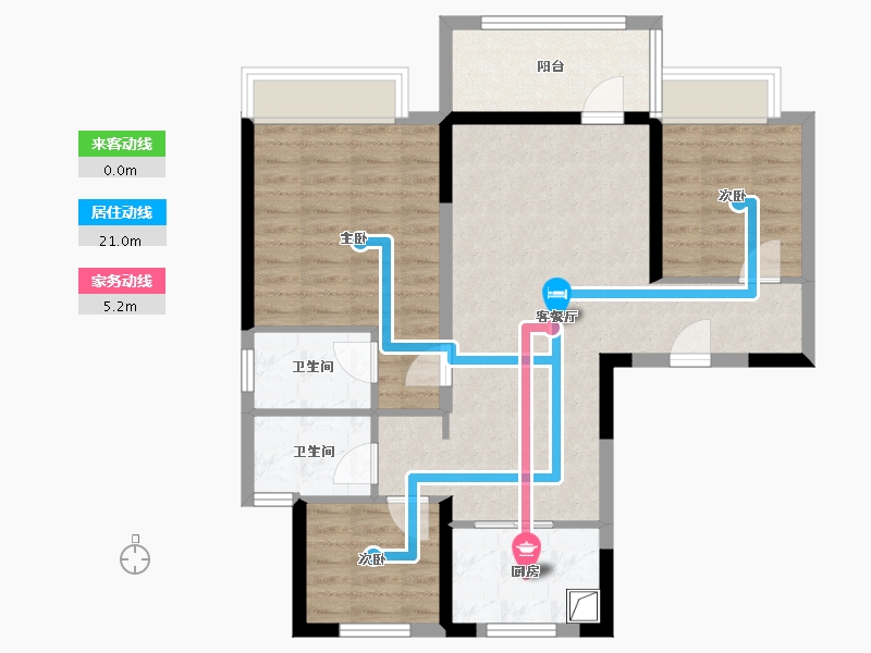 宁夏回族自治区-固原市-碧桂园天辰-87.09-户型库-动静线