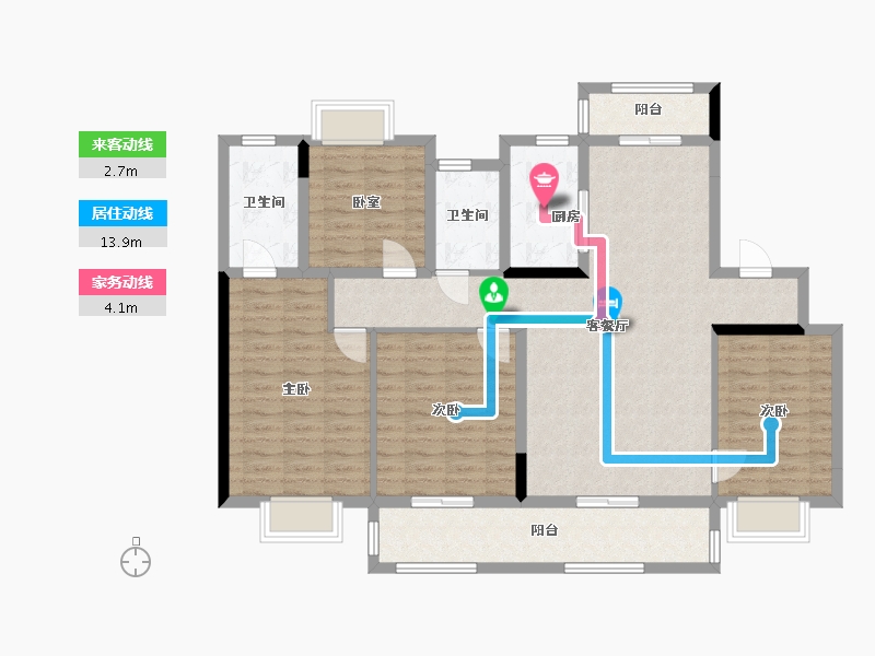 江西省-景德镇市-中奥九颂壹号院-119.27-户型库-动静线