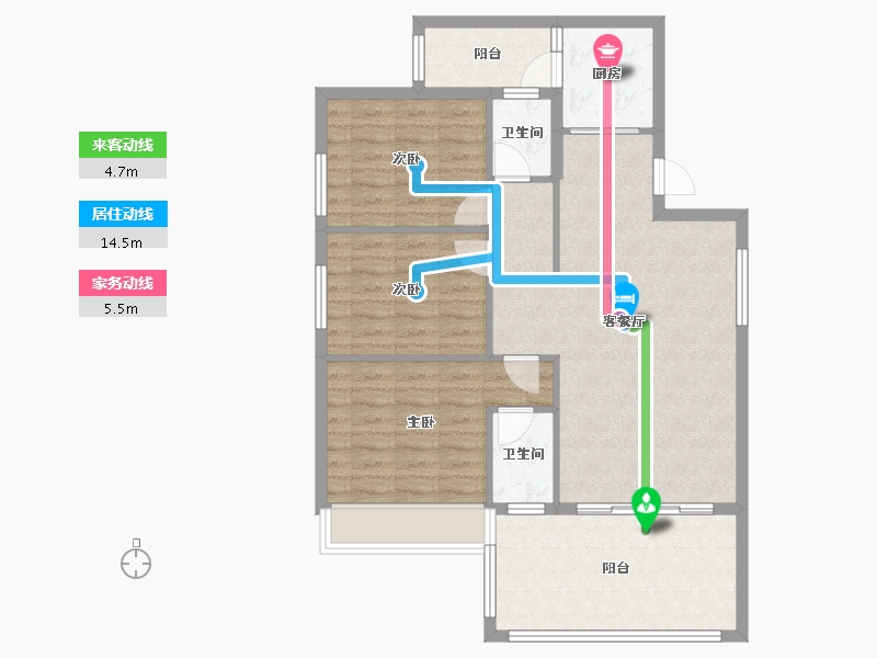 广西壮族自治区-贵港市-合富家园-86.06-户型库-动静线