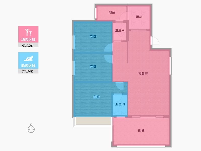 广西壮族自治区-贵港市-合富家园-86.06-户型库-动静分区