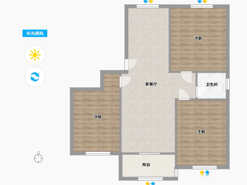 安徽省-六安市-丰泰卡地亚湾-95.27-户型库-采光通风