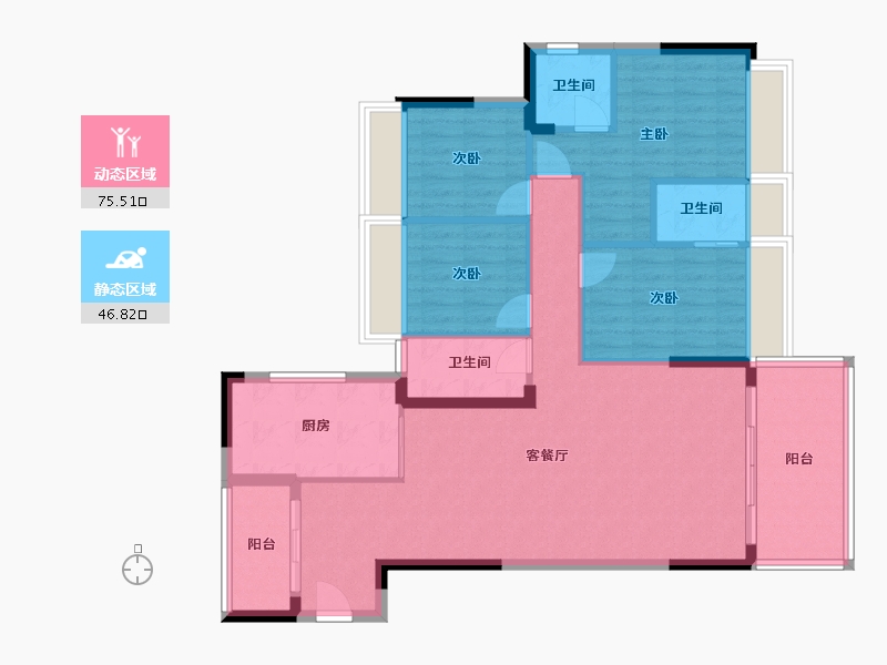 广东省-肇庆市-富豪新城-110.83-户型库-动静分区