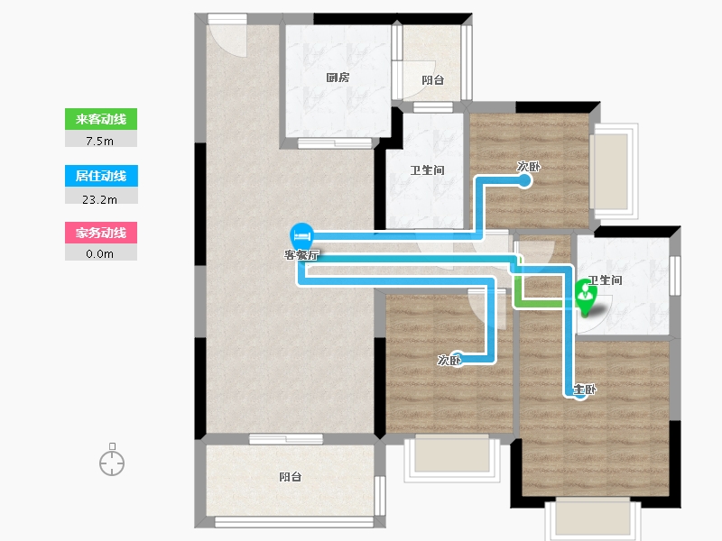 湖南省-岳阳市-恒大养生谷-88.84-户型库-动静线