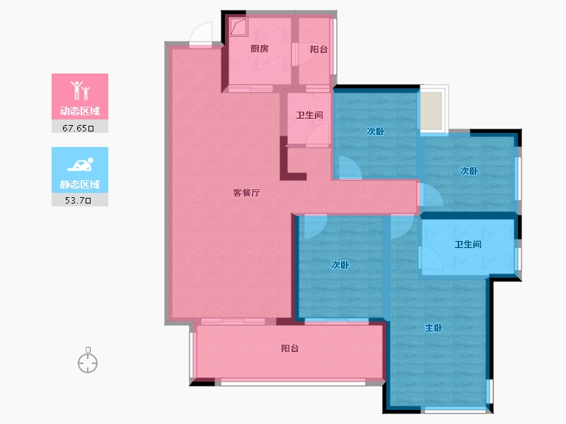 广西壮族自治区-玉林市-江语城-122.00-户型库-动静分区