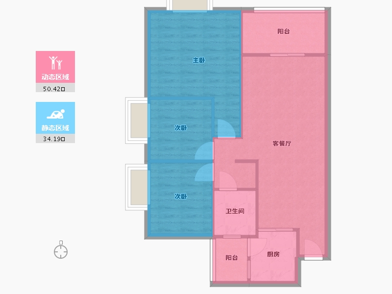 河南省-周口市-景园盛世华都-81.60-户型库-动静分区