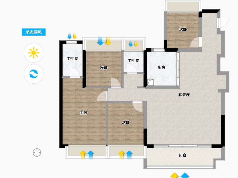 广东省-深圳市-云上润府-110.40-户型库-采光通风