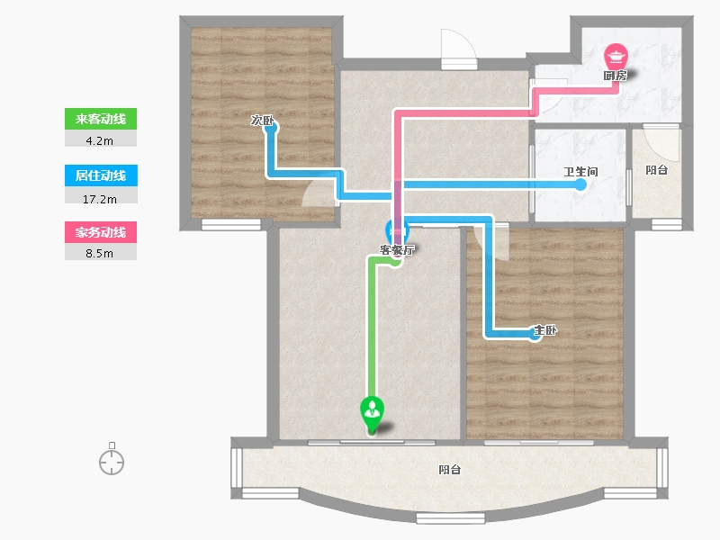 江苏省-苏州市-中惠晨曦印象-78.40-户型库-动静线