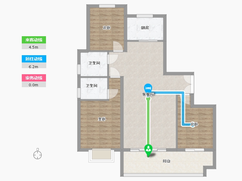 山东省-临沂市-阳光新城-112.80-户型库-动静线