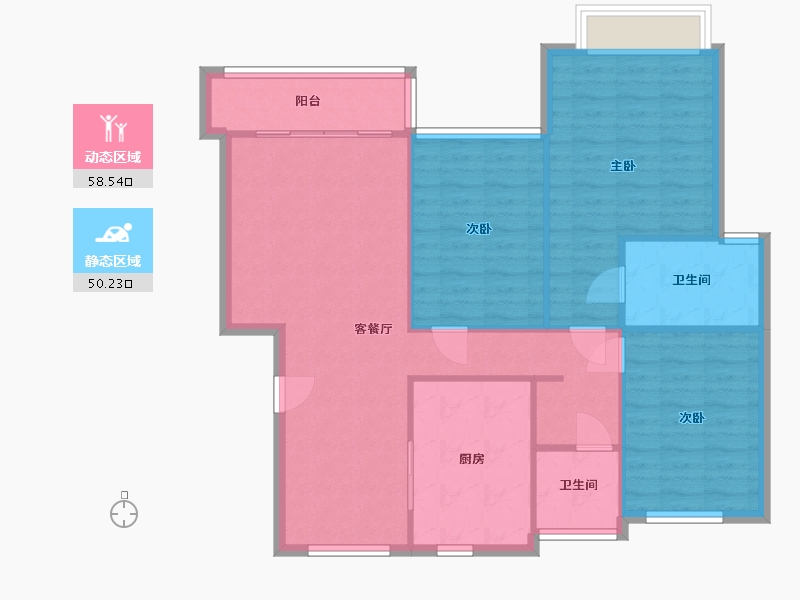 山西省-晋中市-军安小区-120.99-户型库-动静分区