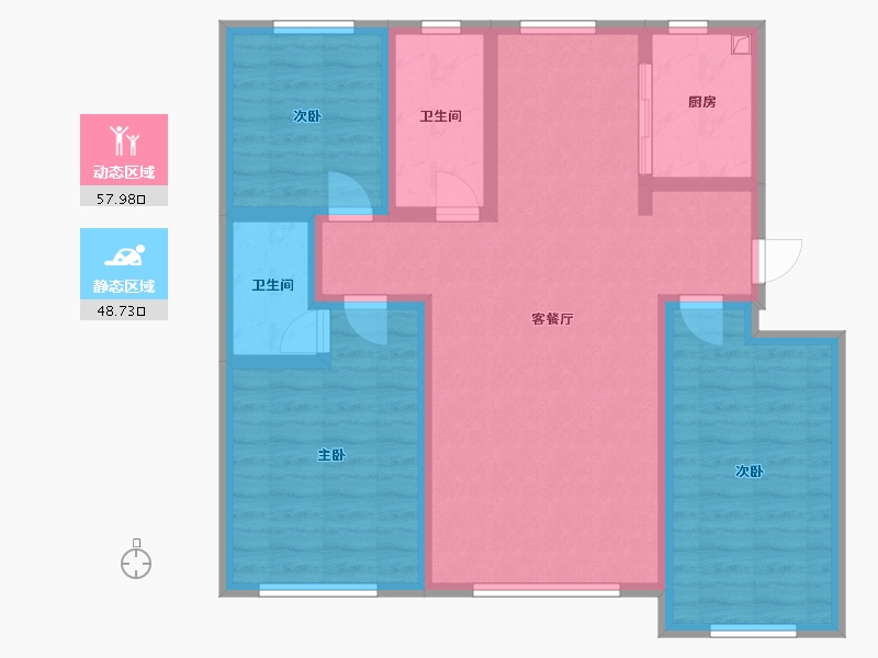 山东省-潍坊市-东方天韵-95.00-户型库-动静分区