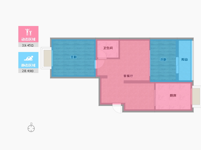 北京-北京市-CBD总部公寓1期-67.00-户型库-动静分区