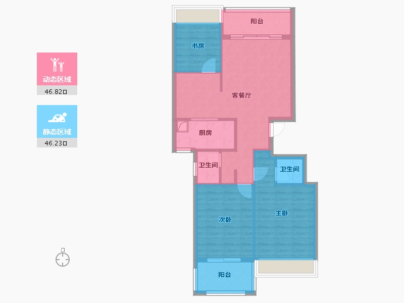 福建省-福州市-丽景天下-82.40-户型库-动静分区