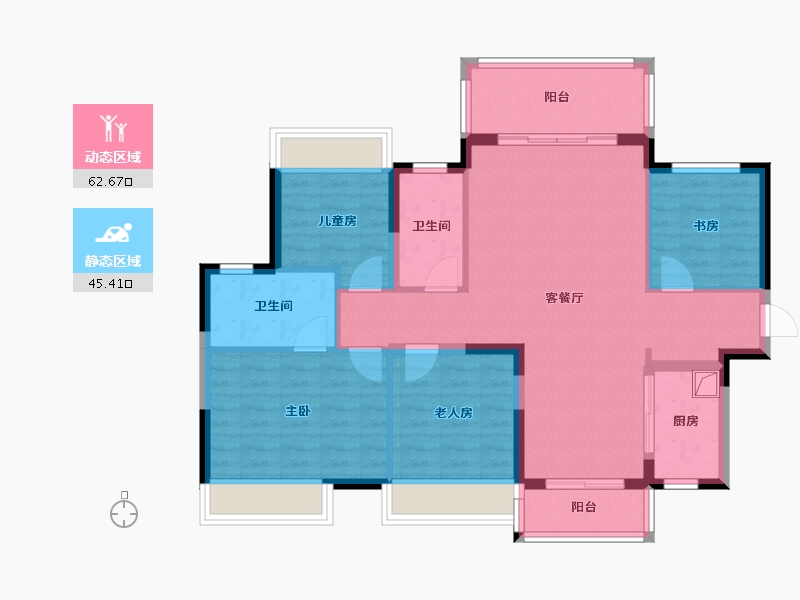 广东省-云浮市-光大景湖时代城-100.00-户型库-动静分区