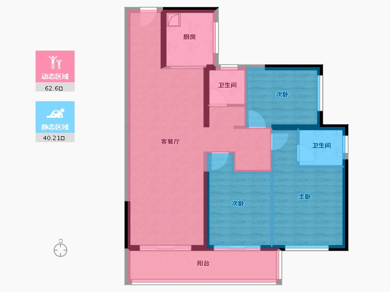 云南省-昆明市-创佳墅府城市展厅-97.00-户型库-动静分区