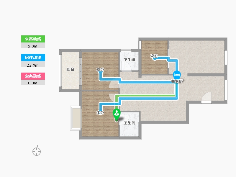 福建省-福州市-万豪城市广场-96.00-户型库-动静线