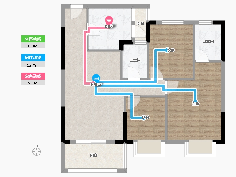 湖北省-武汉市-云水居雅园-86.78-户型库-动静线