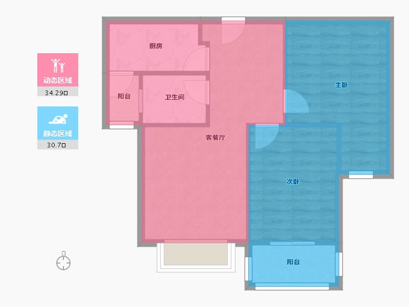 四川省-成都市-东方11-68.85-户型库-动静分区