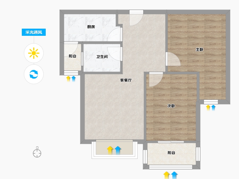 四川省-成都市-东方11-68.85-户型库-采光通风