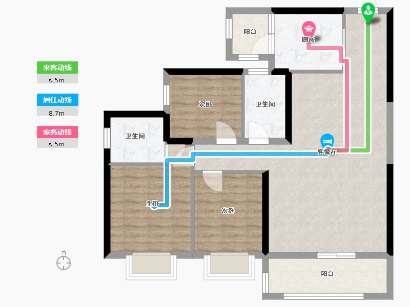 四川省-成都市-天府里-101.00-户型库-动静线