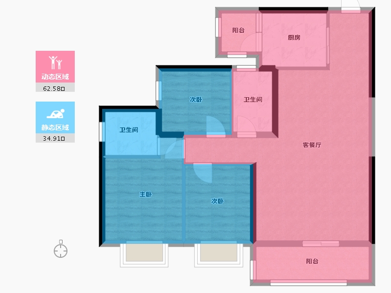 四川省-成都市-天府里-101.00-户型库-动静分区