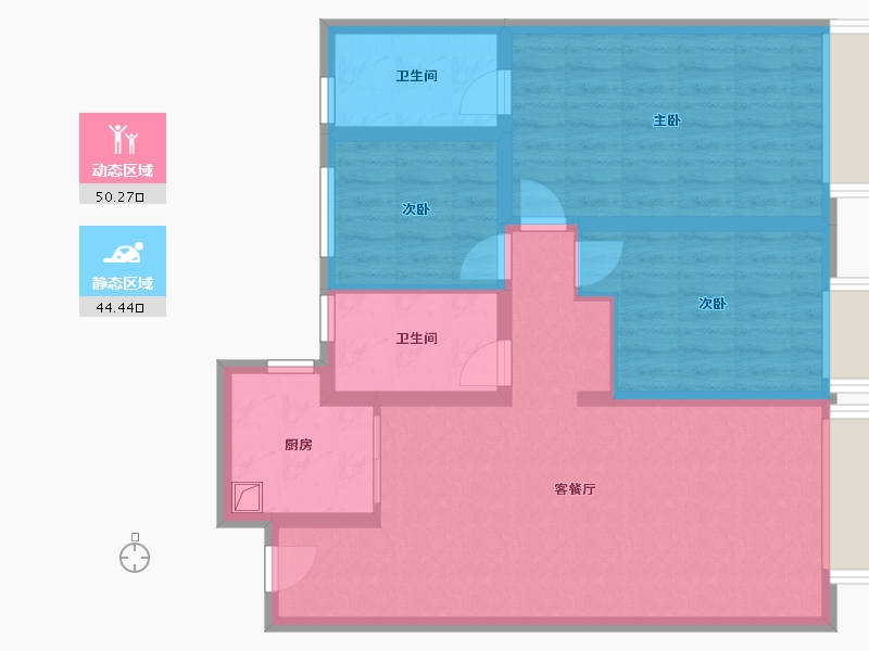 山西省-太原市-紫云府-101.60-户型库-动静分区