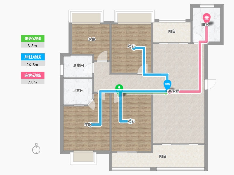 福建省-福州市-泰禾红峪A区-111.20-户型库-动静线