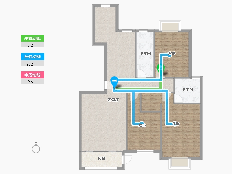 河北省-石家庄市-瑞景华庭-110.04-户型库-动静线