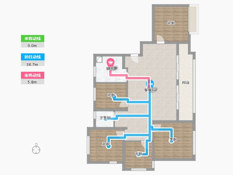 浙江省-杭州市-滨融府-128.00-户型库-动静线